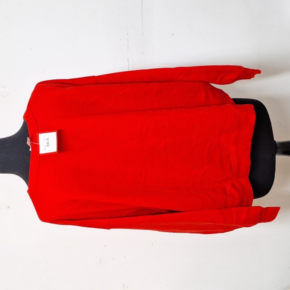 NEW! Women's "Merry & Bright" Holiday Christmas Sweatshirt, Red - Wondershop - Picture 4 of 7